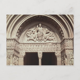 Detail of the church exterior showing the postcard