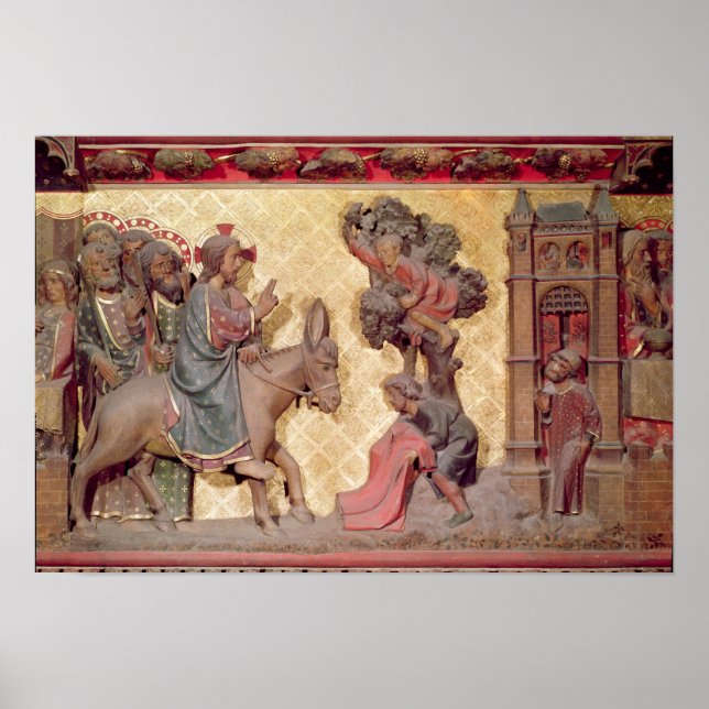 Detail of the entry of Christ into Jerusalem Poster (Front)