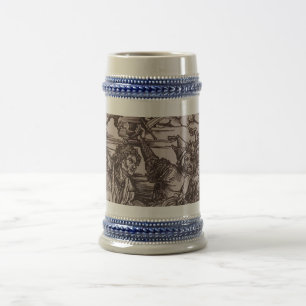 Detail of the Four Horsemen of the Apocalypse Beer Stein