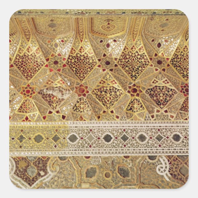 Detail of the Gallery of Mirrors Square Sticker (Front)