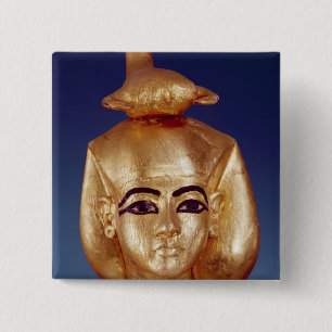 Detail of the goddess Selket 2 Inch Square Button