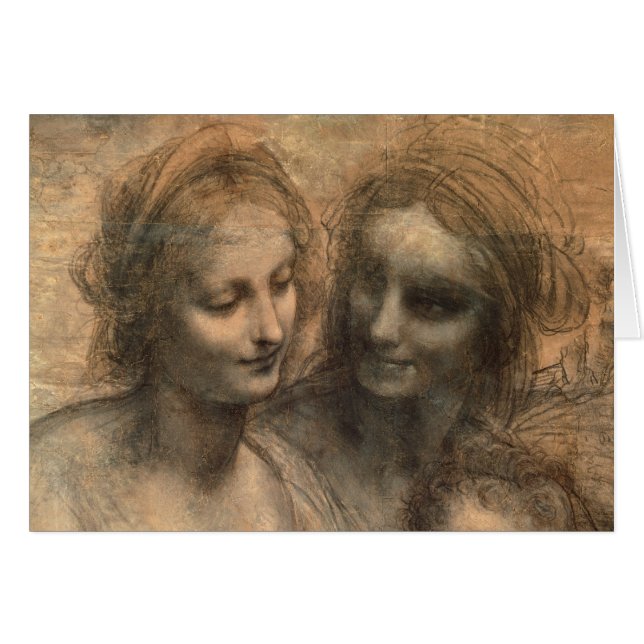 Detail of the Heads of the Virgin and St. Anne (Front Horizontal)