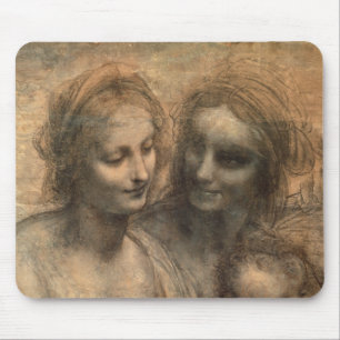 Detail of the Heads of the Virgin and St. Anne Mouse Pad