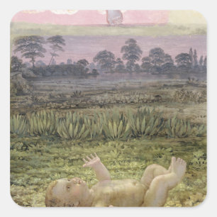 Detail of The Morning , c.1808-09 Square Sticker