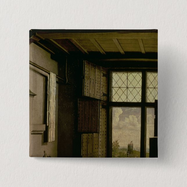 Detail of the Window 2 Inch Square Button (Front)