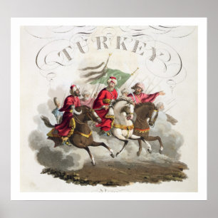 Detail of title page, from 'Costumes of the Variou Poster