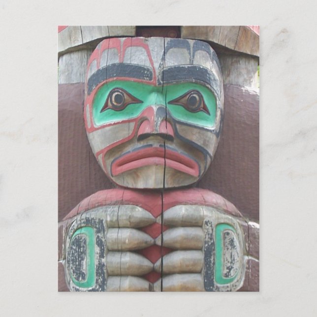 Detail of Totem Pole Postcard (Front)
