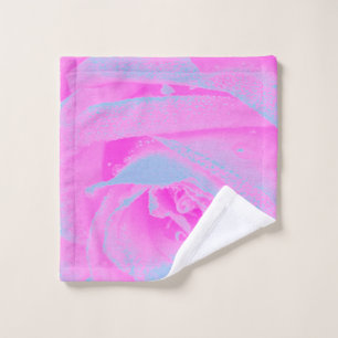 Détail parfait du Rose rose chaud et bleu clair