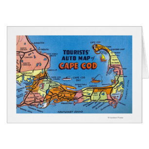 Detailed Auto Map of Cape Cod