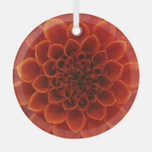Detailed close-up of a flower. glass ornament