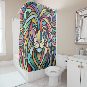 Detailed Colourful Lion Head
