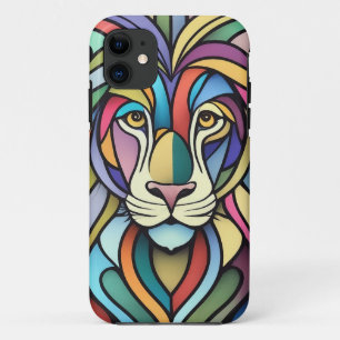 Detailed Colourful Lion Head iPhone 11 Case