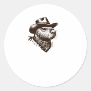 Detailed Denim Capybara Intense Look Sticker 