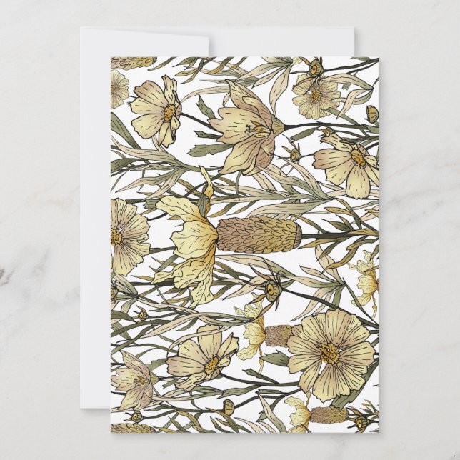 Detailed Floral Pattern Invitation (Front)