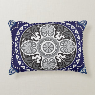 Detailed Floral Scarf Paisley Design Accent Pillow