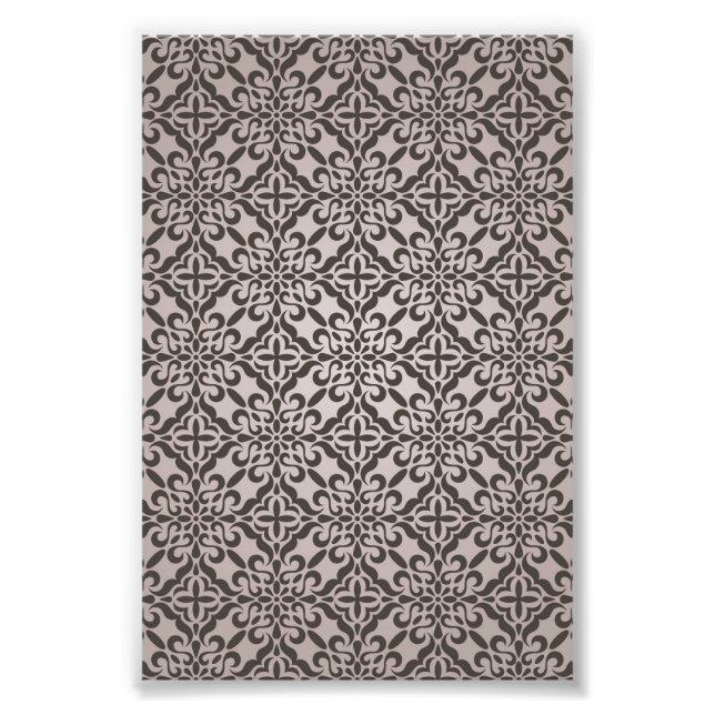 Detailed Floral Wallpaper Pattern Photo Print (Front)