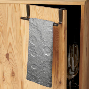 Detailed Full Moon Photo High-Res Lunar Surface Kitchen Towel