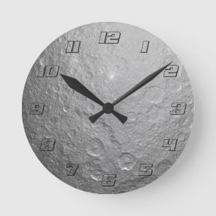 Detailed Full Moon Photo   High-Res Lunar Surface Round Clock