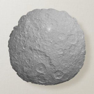 Detailed Full Moon Photo High-Res Lunar Surface Round Pillow