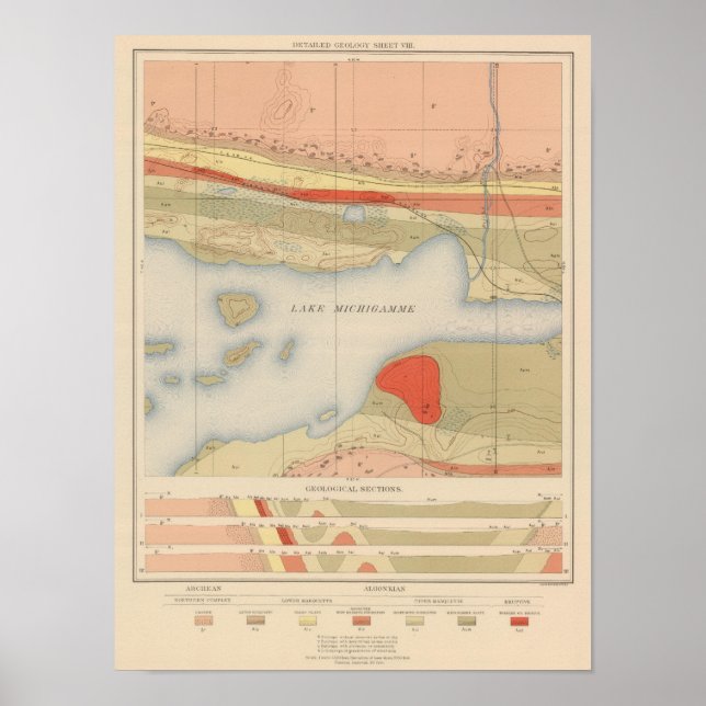 Detailed Geology Sheet VIII Poster (Front)