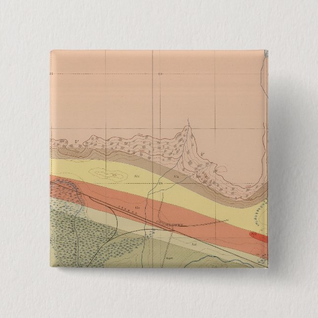Detailed Geology Sheet XVI 2 Inch Square Button (Front)