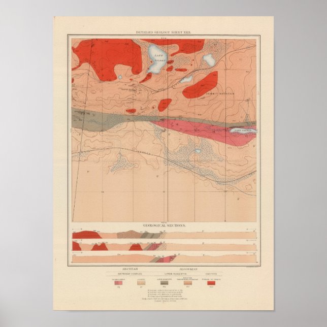 Detailed Geology Sheet XXIX Poster (Front)