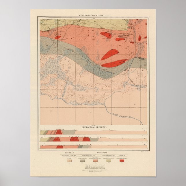 Detailed Geology Sheet XXVI Poster (Front)