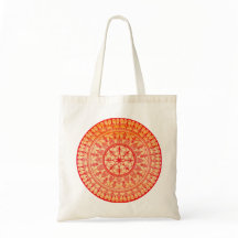 Detailed Hand Drawn Vibrant Red And Orange Mandala