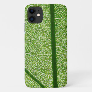 Detailed Look at a Green Leaf iPhone 11 Case