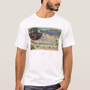 Detailed Map from LA to the Lake T-Shirt