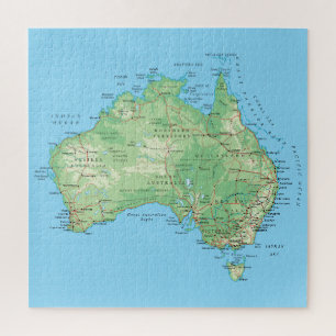 Detailed Map of Australia Jigsaw Puzzle