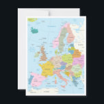 Detailed map of Europe Continent Postcard<br><div class="desc">Detailed map of Europe Continent</div>