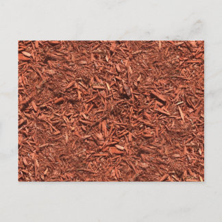 detailed mulch of red cedar for landscaper postcard