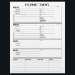 Detailed Password Tracker with 2-Step Verification<br><div class="desc">A great design to organize your passwords. This design includes a couple spaces for detailed websites that include 2-step verification,  security questions and password updates. Other areas included basic password information for username and password.</div>