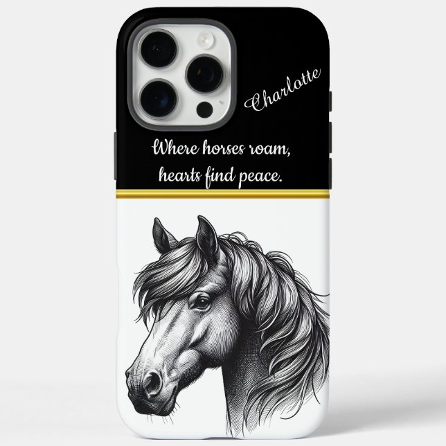 Detailed portrayal of a majestic horse's head Case-Mate iPhone case (Back)