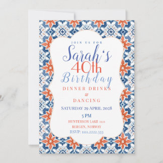 Detailed Pretty Tile Design Invitation