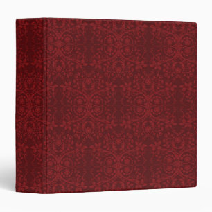 Detailed Red Floral Wallpaper Binder