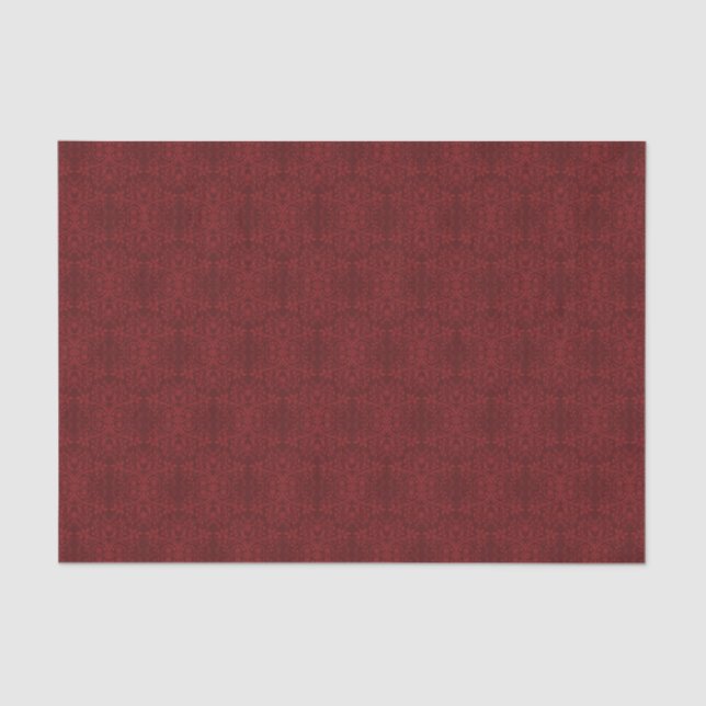 Detailed Red Floral Wallpaper Tissue Paper (Front)