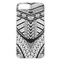 Detailed Samoan tribal tattoo pattern
