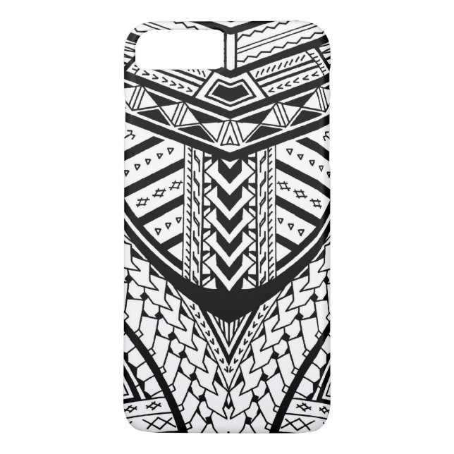 Detailed Samoan tribal tattoo pattern Case-Mate iPhone Case (Back)