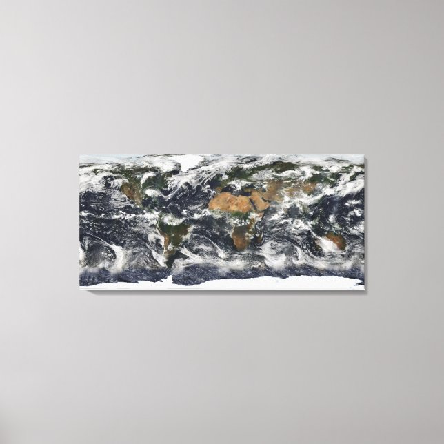 Detailed satellite view of Earth Canvas Print (Front)