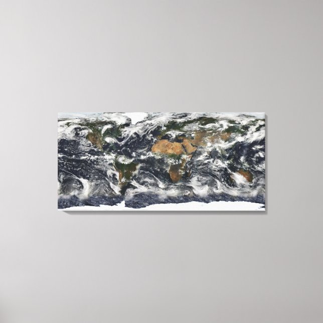 Detailed satellite view of Earth Canvas Print (Front)