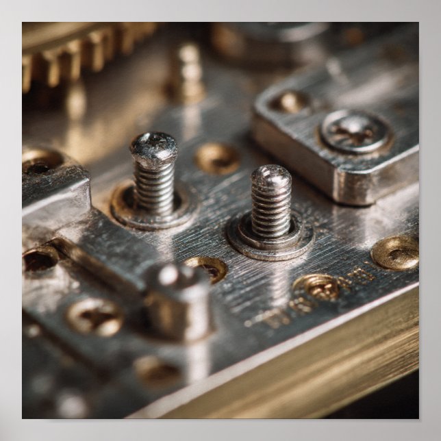 Detailed Stability: Clockwork Screws and Plates Poster (Front)