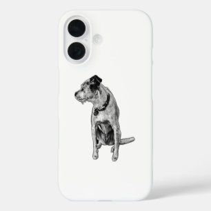 Detailed Terrier Mix Sitting iPhone Case