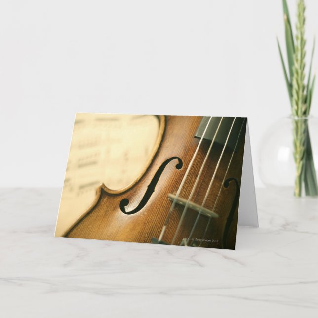 Detailed Violin Card (Front)
