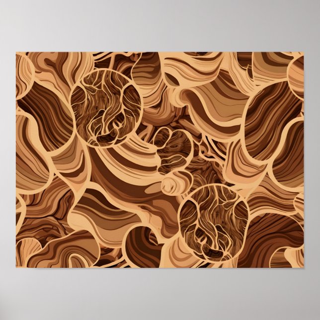 Detailed Wood Texture Patterns Poster (Front)