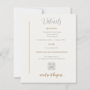Details Card Minimalist wedding