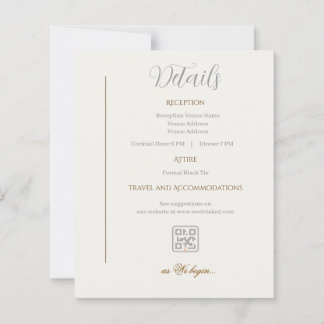 Details Card Minimalist wedding