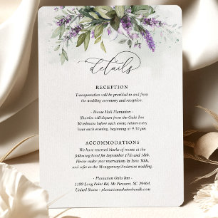 Détails Cartes Lavender Green Info Script