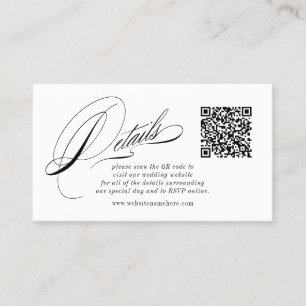 Détails de calligraphie élégante Carte de boîtier 